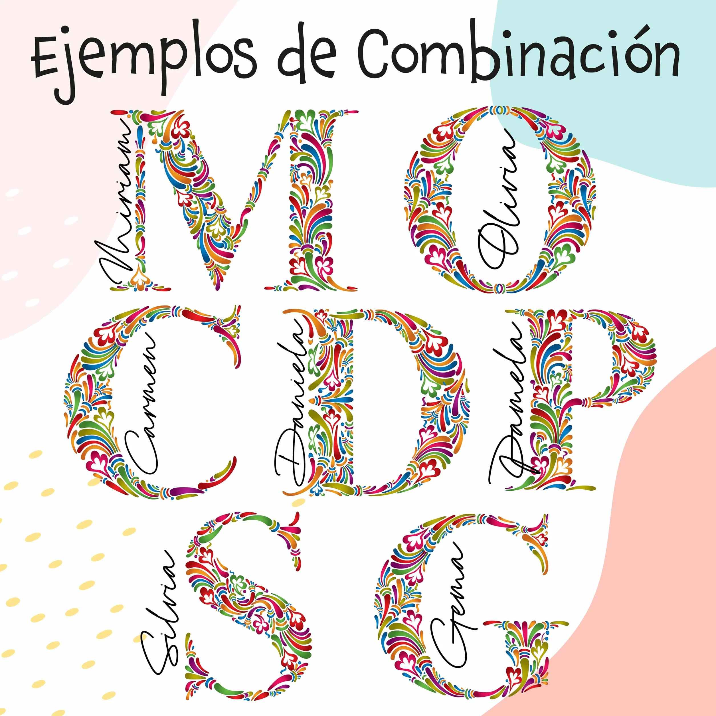 Set Regalo Personalizado Mujer – Tote Bag con Inicial y Nombre + Botella a Juego | Opción de Añadir Taza Personalizada con Mensaje y Color – Hecho a Mano en España