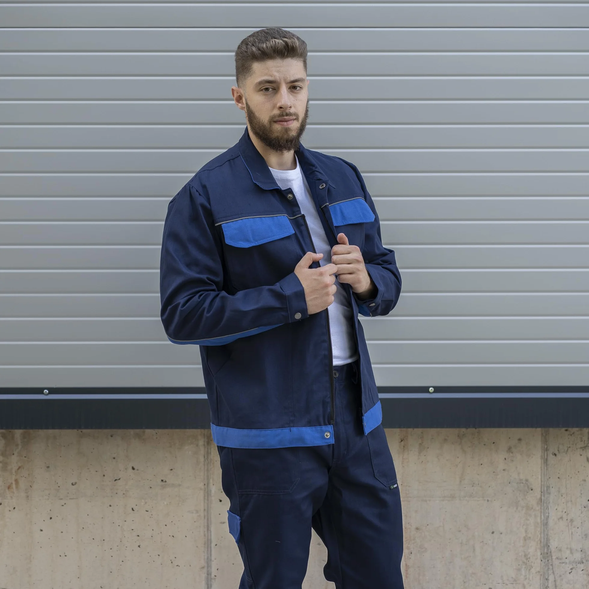 BWOLF ARES 100% Algodón Chaqueta de trabajo hombre - Chaquetas de Trabajo de Algodón para Hombre