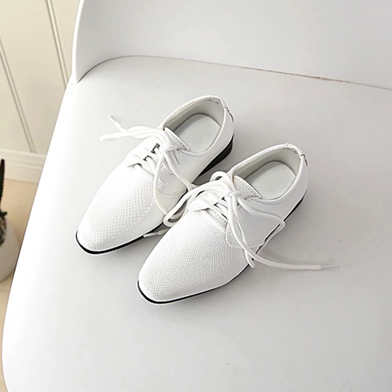 Zapatos Casuales Británico Estudiante Realizar Estilo Infantil Bebé Niños Zapatillas Antideslizantes