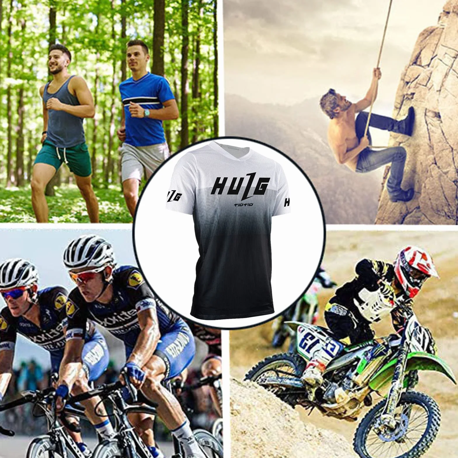 Camiseta de Manga Corta MTB para Hombre, Ropa de Ciclismo, Textura Suave, Absorbe la Humedad