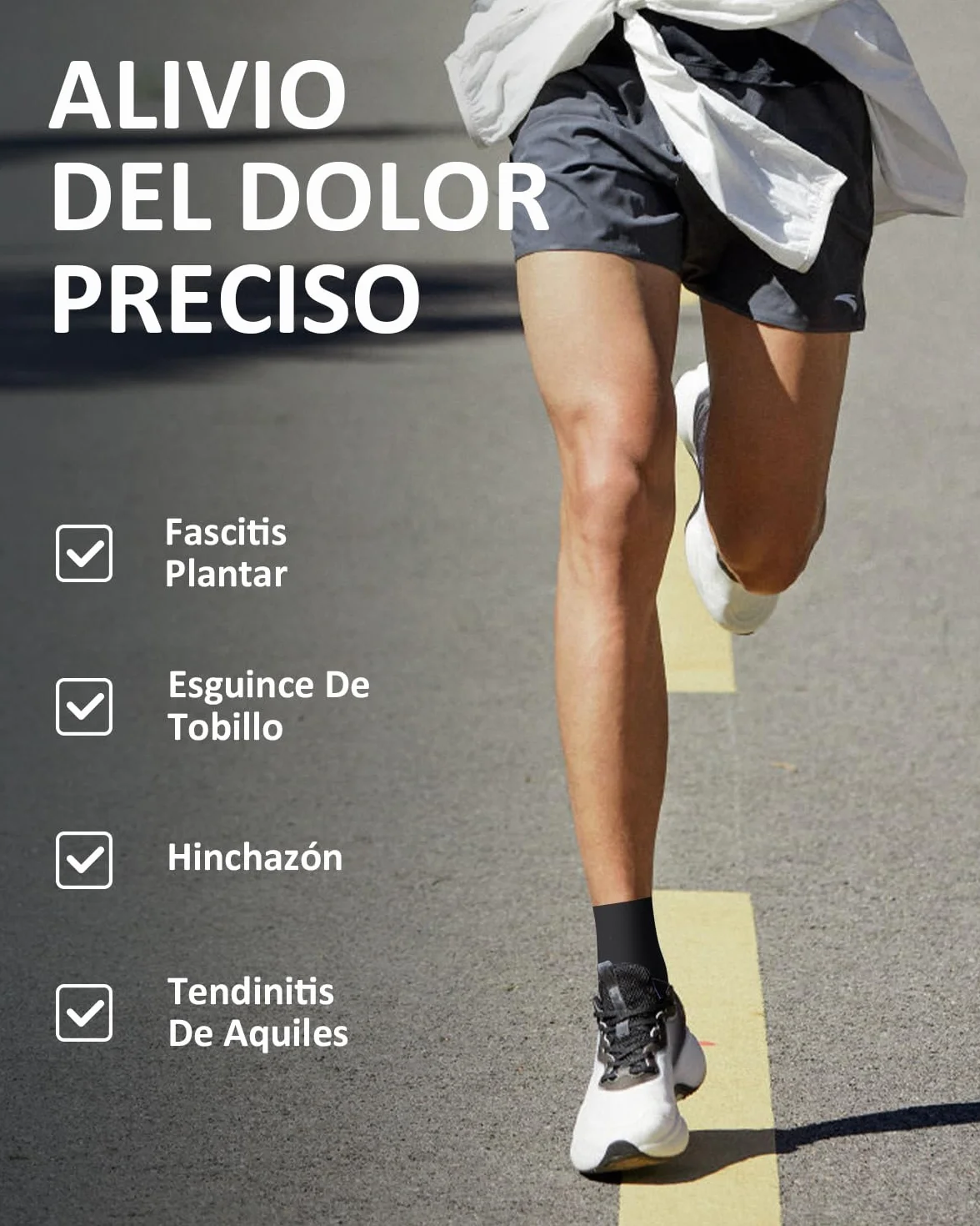 Calcetines de Compresión para Fascitis Plantar Soporte Tobillo Aliviar Dolor Pies Hombre Mujer