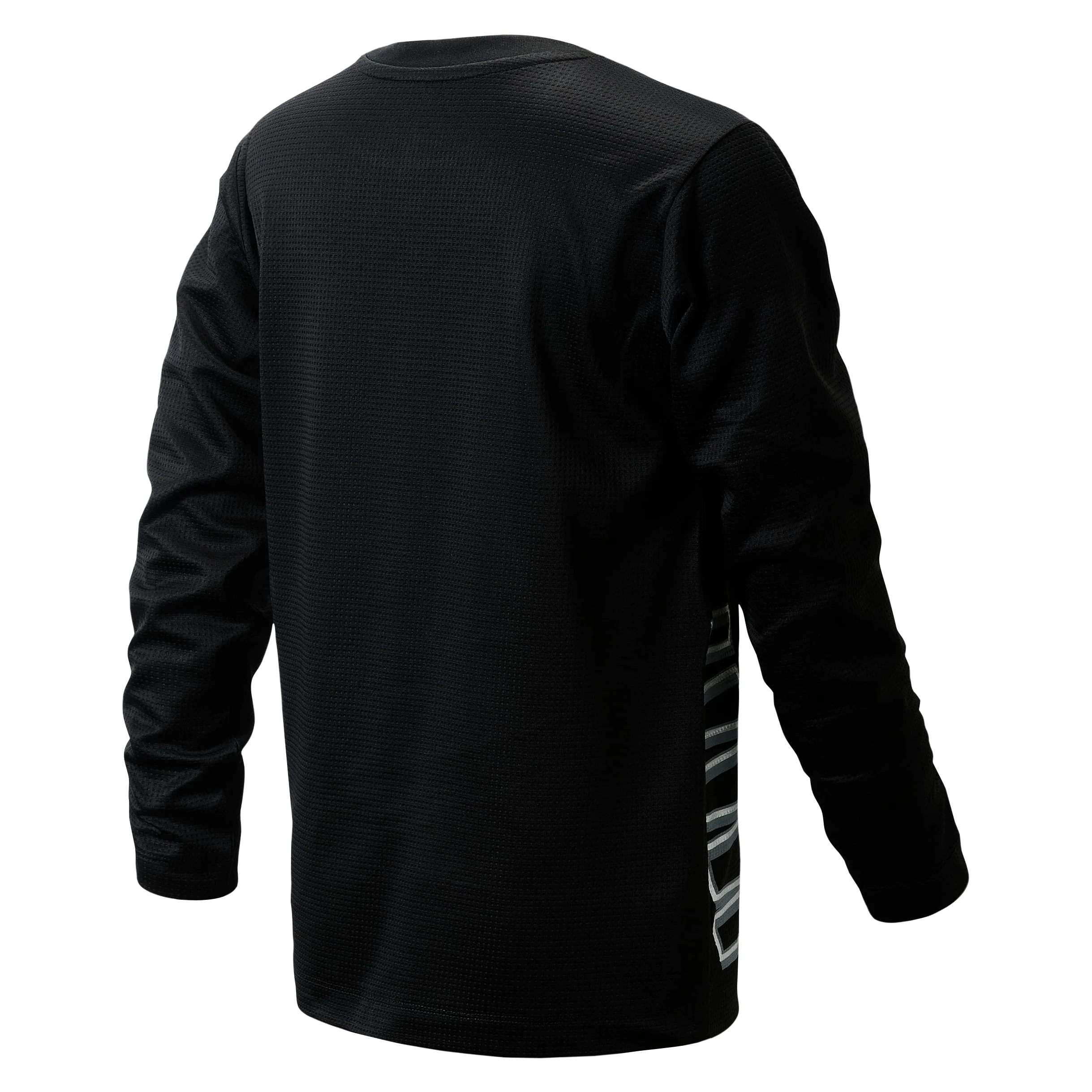 New Balance Boys' T-Shirt - Thermal Waffle Knit Long Sleeve Shirt (Size: 4-20), Size 14/16, Black