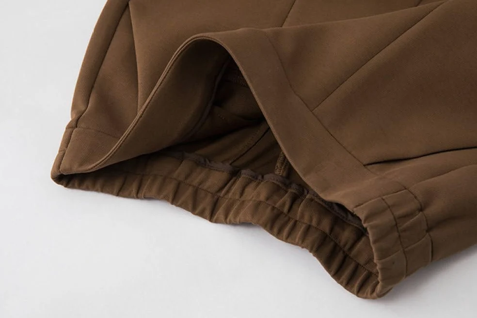 BROLEO Pantalones Harem Mujer Cintura Alta Pantalones con Cintura Elástica en la Espalda café Pantalones Largos Informales Palazzo con Bolsillos Pantalones Deportivos de Yoga Pantalones