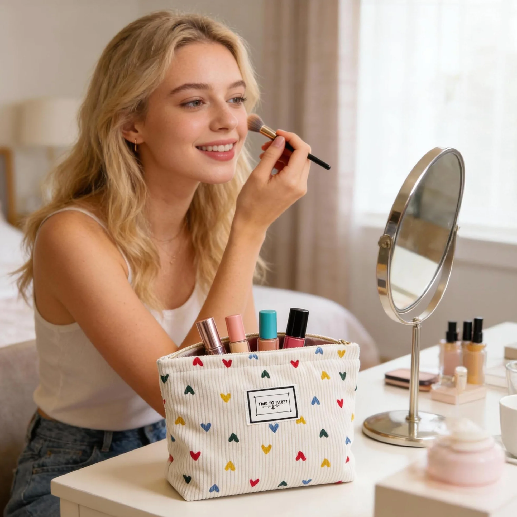 Neceser Mujer，Neceser Maquillaje，pequeño，Viaje Mujer，Bolsa Maquillaje，Makeup Bag
