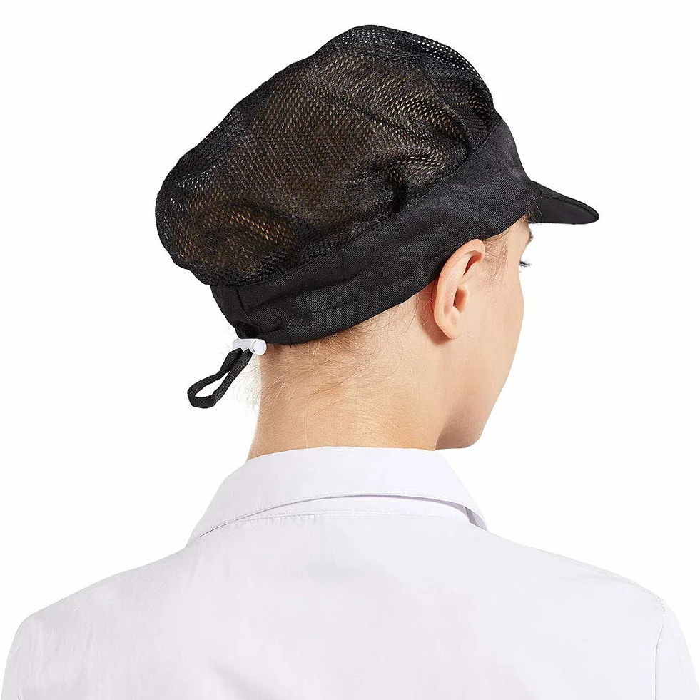Nanxson 3 Uds Gorro de Chef Unisex Elástico para Cocinero de Cocina y Servicio de Alimentos - Red para el Cabello CF9061