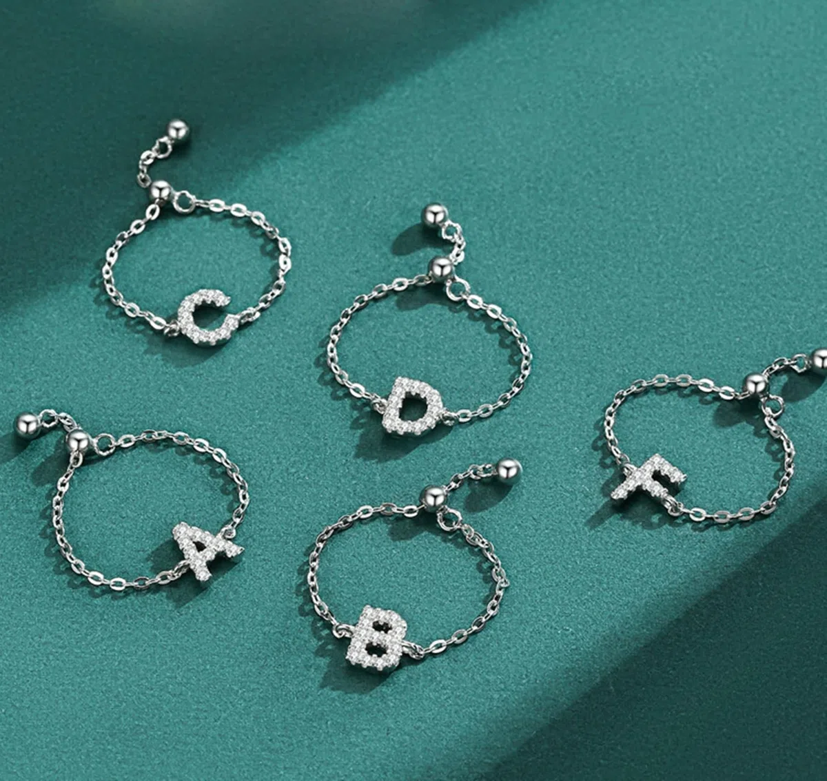 Anillos de boda de oro blanco, alianzas de oro auténtico, anillos de compromiso ajustables con diamantes para mujer