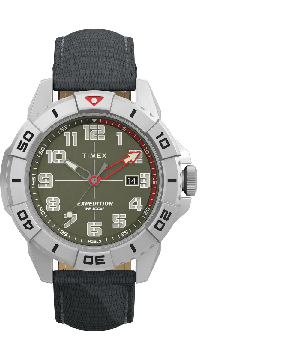Timex Expedition North - Reloj de 42 mm para Hombre, Silicona Azul, Esfera Azul, Caja de Titanio TW2V40800