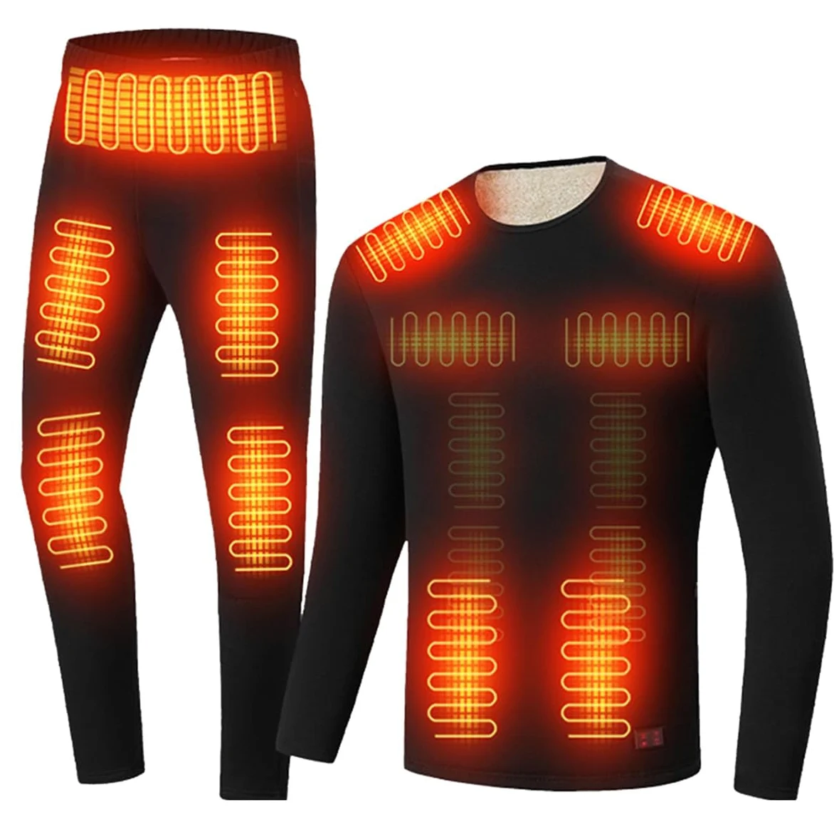 Conjunto de Ropa Interior térmica con calefacción eléctrica para Hombre y Mujer, con USB, 18 Zonas, para Deportes al Aire Libre.