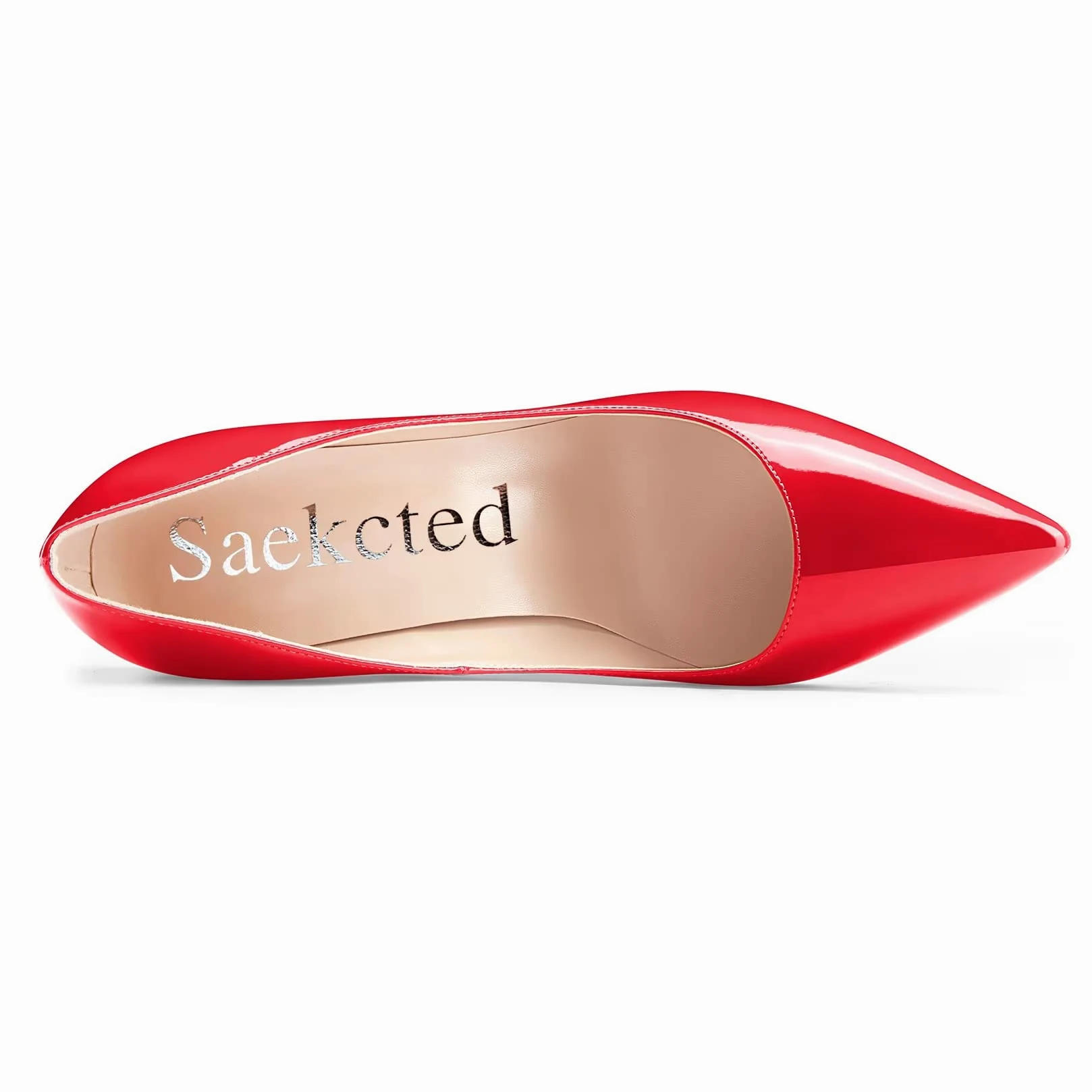 Saekcted Mujer Alto High Aguja Heel Cerrado el Dedo del pie Puntiaguada Punta Pumps Slip-on de Boda Oficina Dress 12 CM Heels Zapatos
