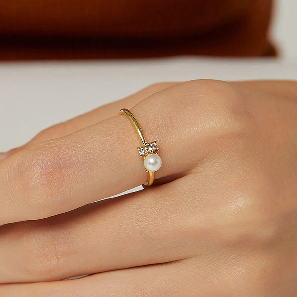 Anillo Moissanite para mujer, oro de 9 quilates, Au375/Au585/Au750, tamaño 45 (14,3), clásico para tía, graduación grabada