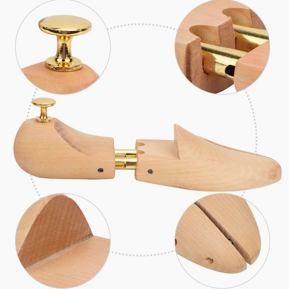 Haofy Horma de Madera para Zapatos, 2 Piezas, Moldeador de Zapatos de Cedro para Hombres y Mujeres, de Vestir, Zapatillas, Botas, Almacenamiento, Soporte Antiarrugas, Evita Arrugas Después del Uso,