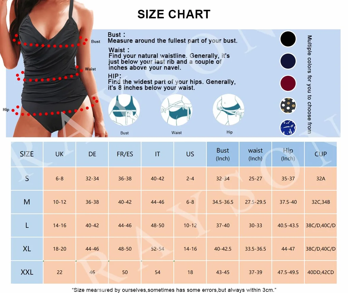 Rayson Bañadores Mujer Reductores Vientre Plano con Relleno Talla Grande Trajes de Baño Una Pieza Fruncido Cuello en V Bañador Reductor Mujer Espaguetis Ajustables
