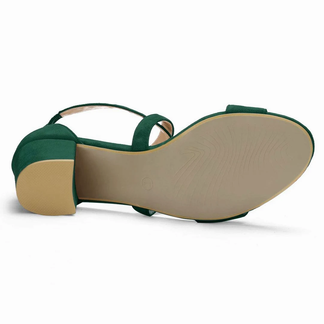 Allegra K Crisscross Ankle Strap Block Heel Sandals Sandalia de tacónMujer