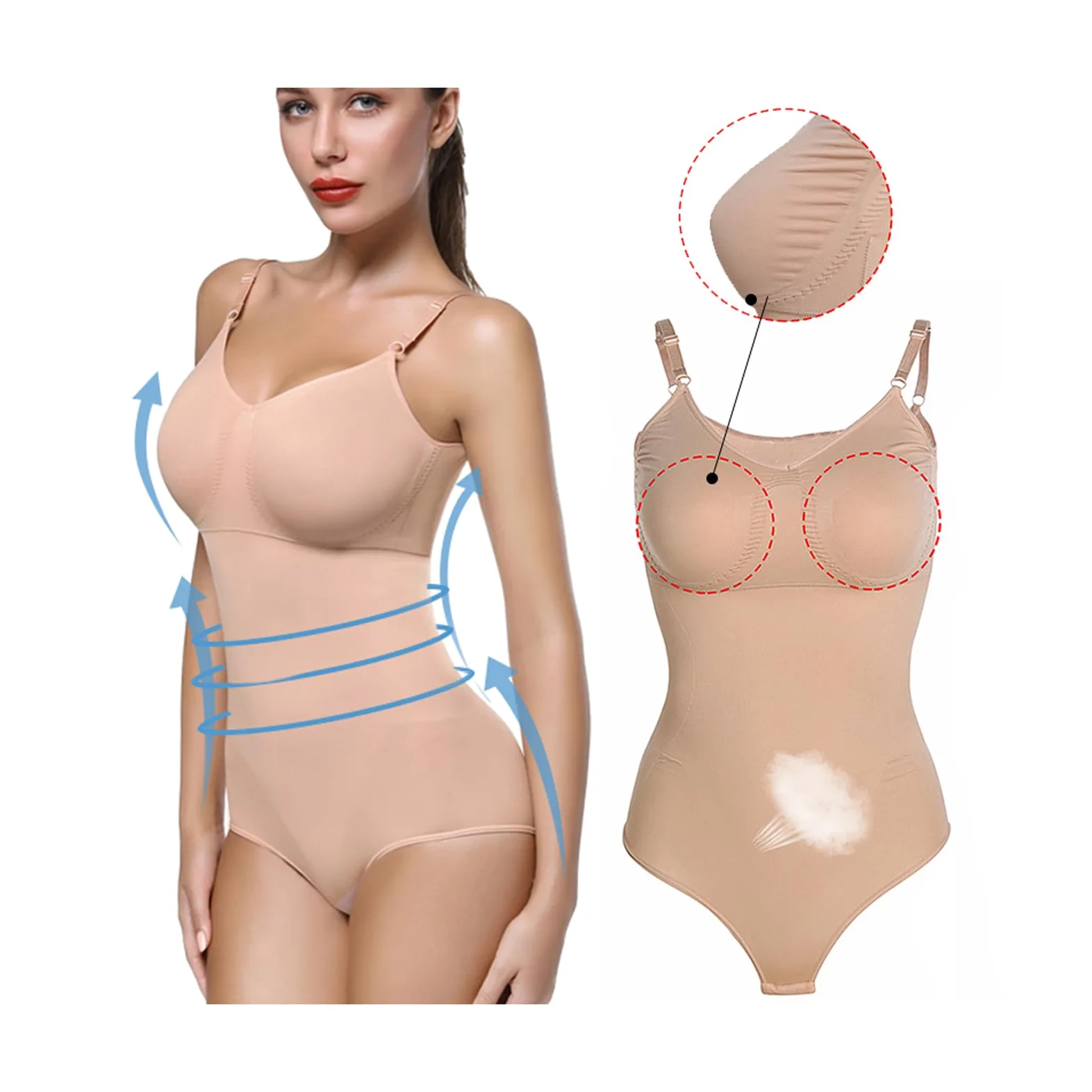 Camisola Shapewear Body Tank Tops para Mujer Control de Barriga Cintura Entrenador Cuerpo Completo Shaper Bustiers Ropa Interior