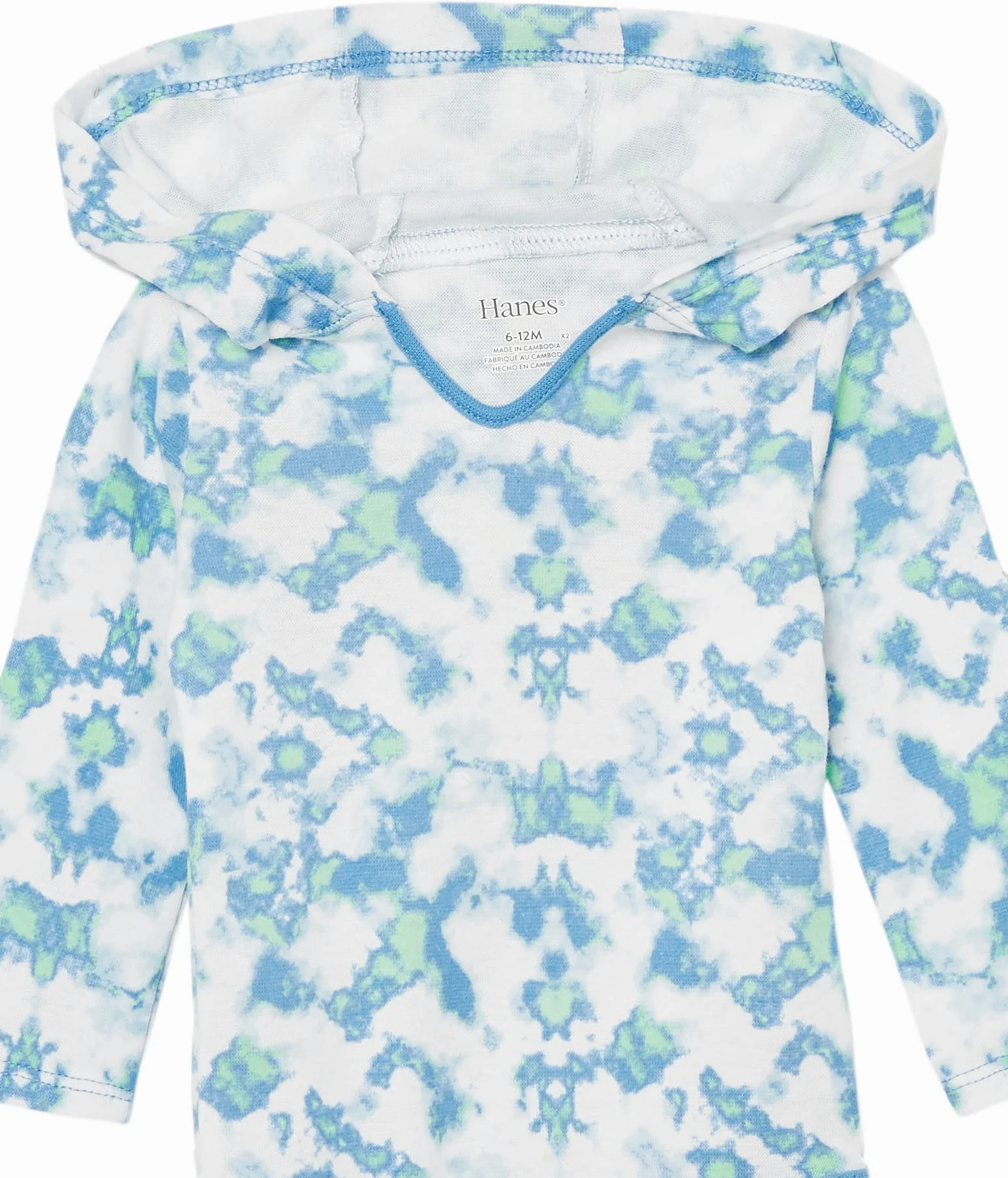 Hanes Body de manga larga con capucha para niños y niñas, paquete de 3, Blues, 12-18 meses, Blues, 12-18 Meses