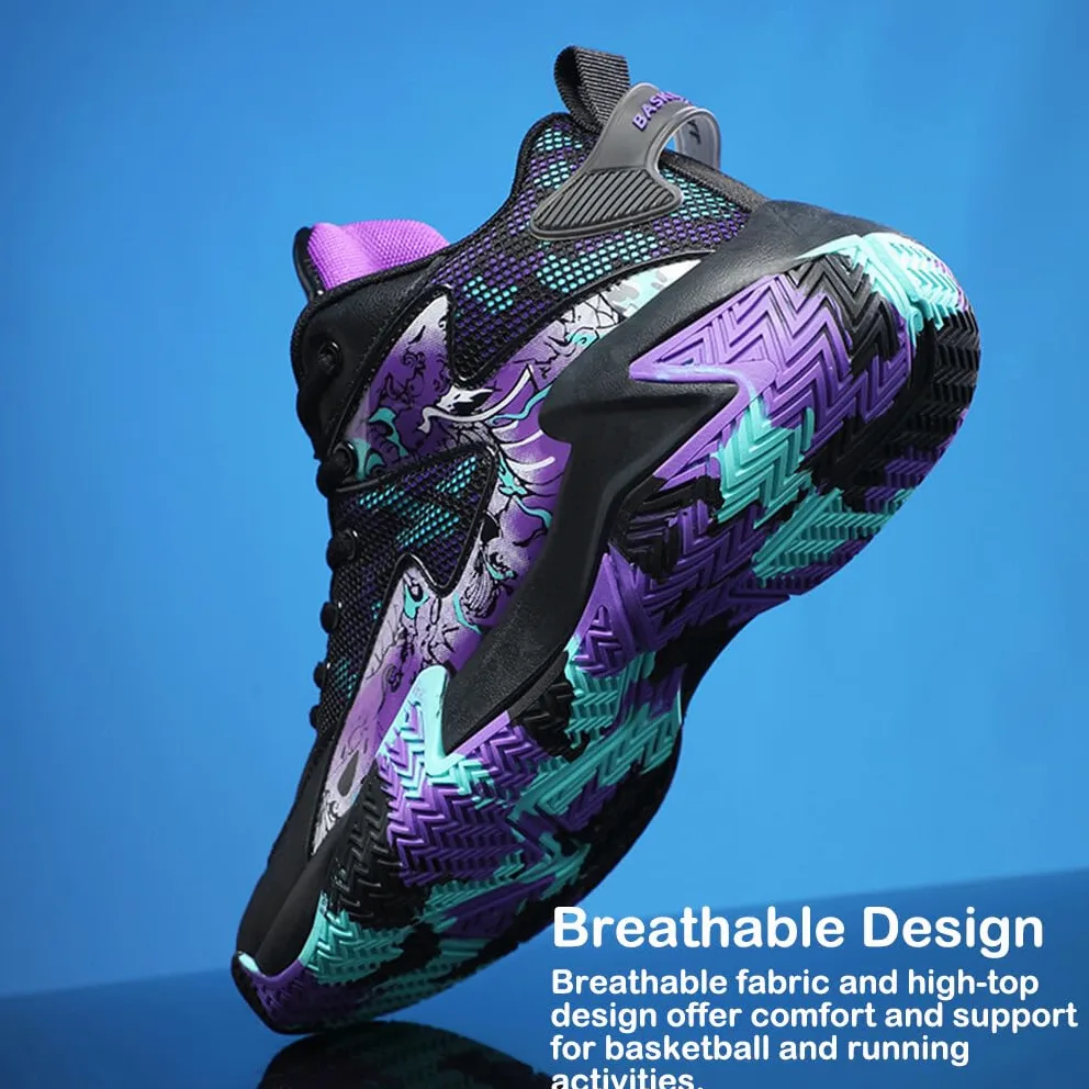Zapatos de baloncesto para hombre Zapatillas transpirables Entrenamiento Atlético Antideslizante Pareja Deporte profesional Correr