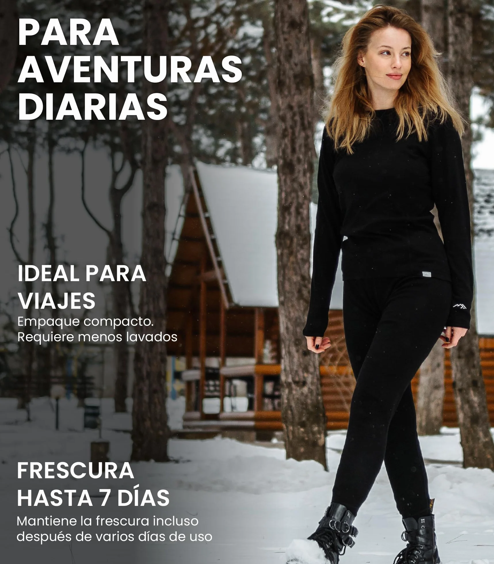 Merino.tech Lana Merino Pantalones Mujer - 100% Merino Pantalon Termico Mujer Ligero, Medio, Pesado con Calcetines