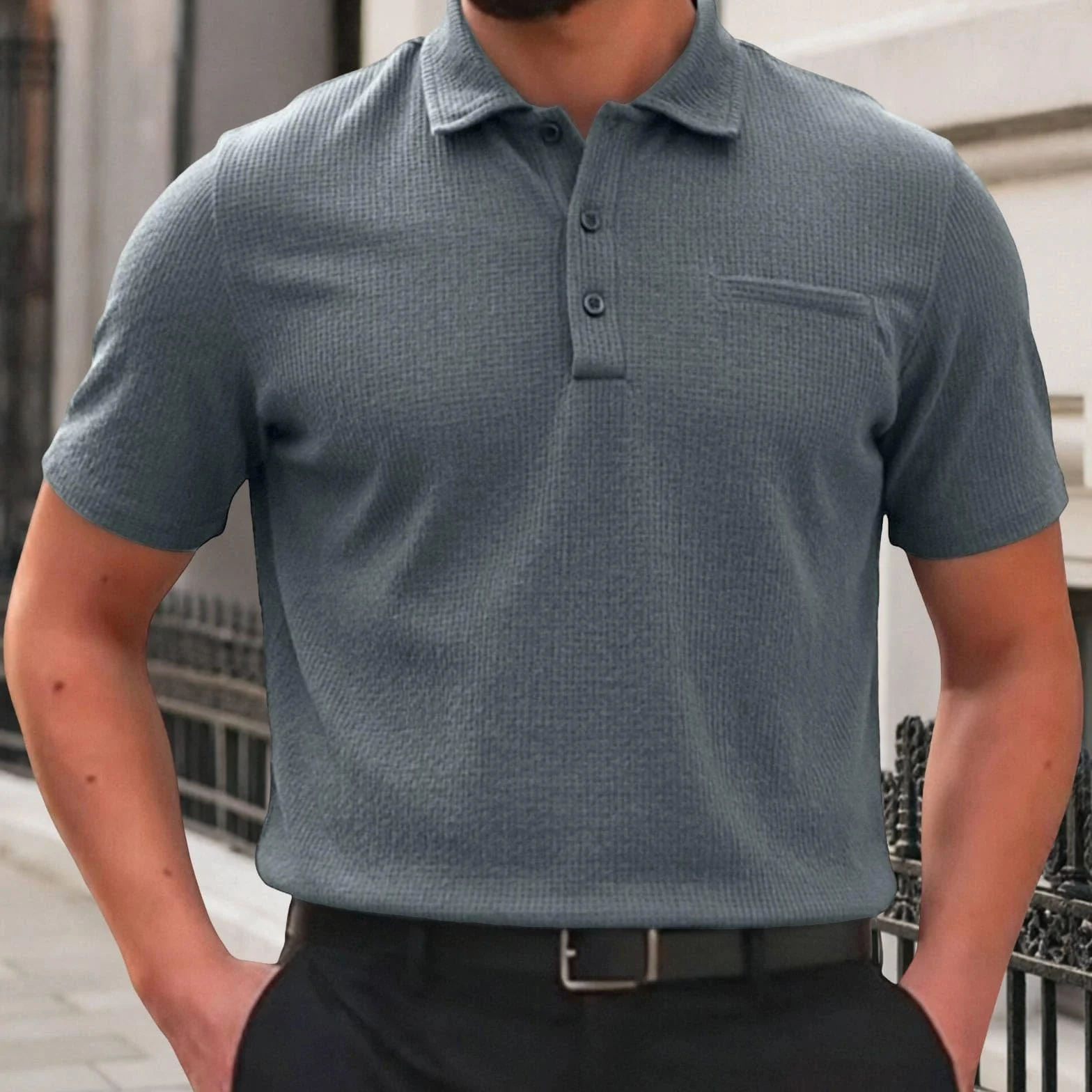 Polo Manga Corta Hombre Antisudor Verano Poliester Moda Golf