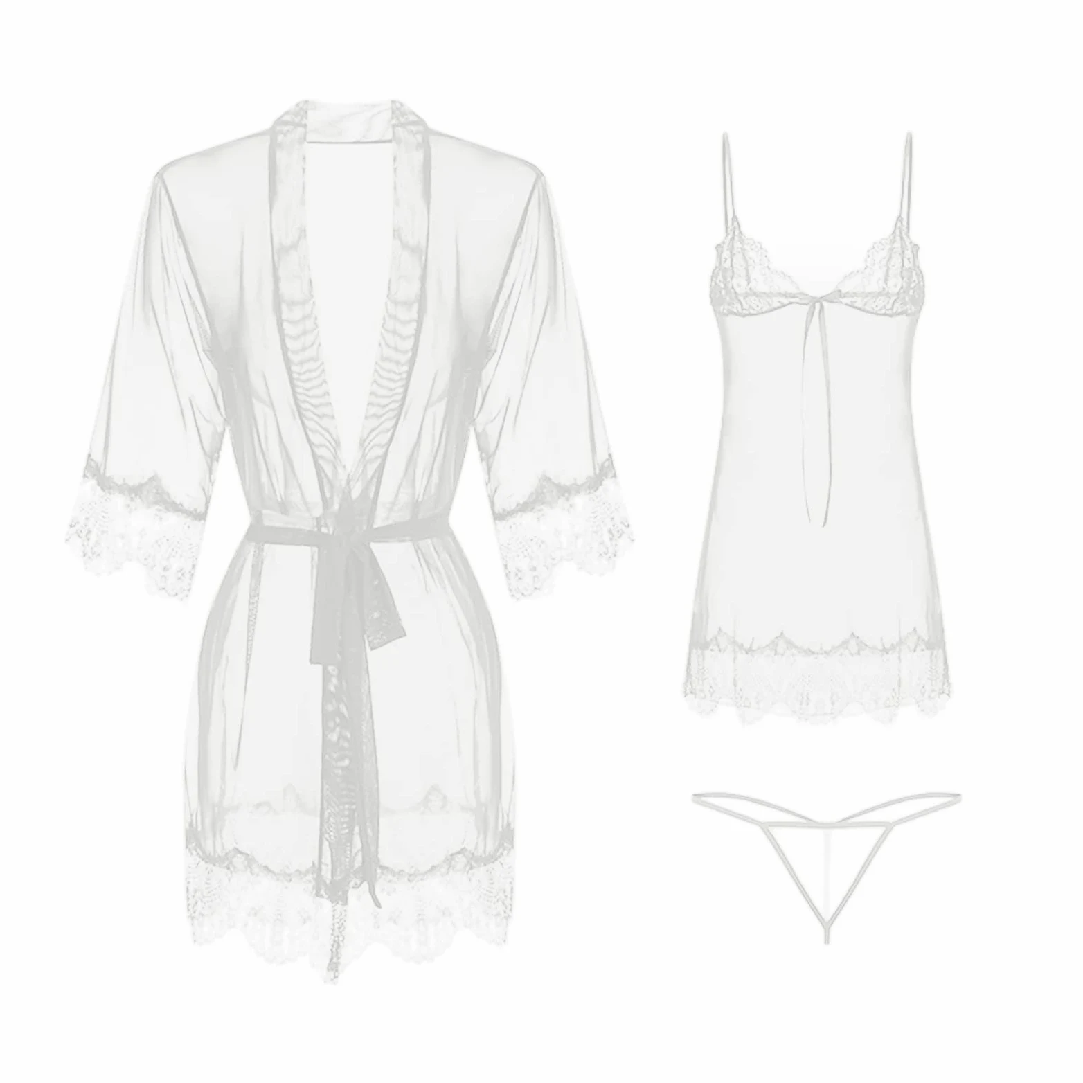 YZCIS Lencería Babydoll Ropa de Dormir Chemise Ropa de Dormir Lencería con Pecho Camisón de Novia Bata de Kimono Camisón de satén Pijamas Suaves y cómodos