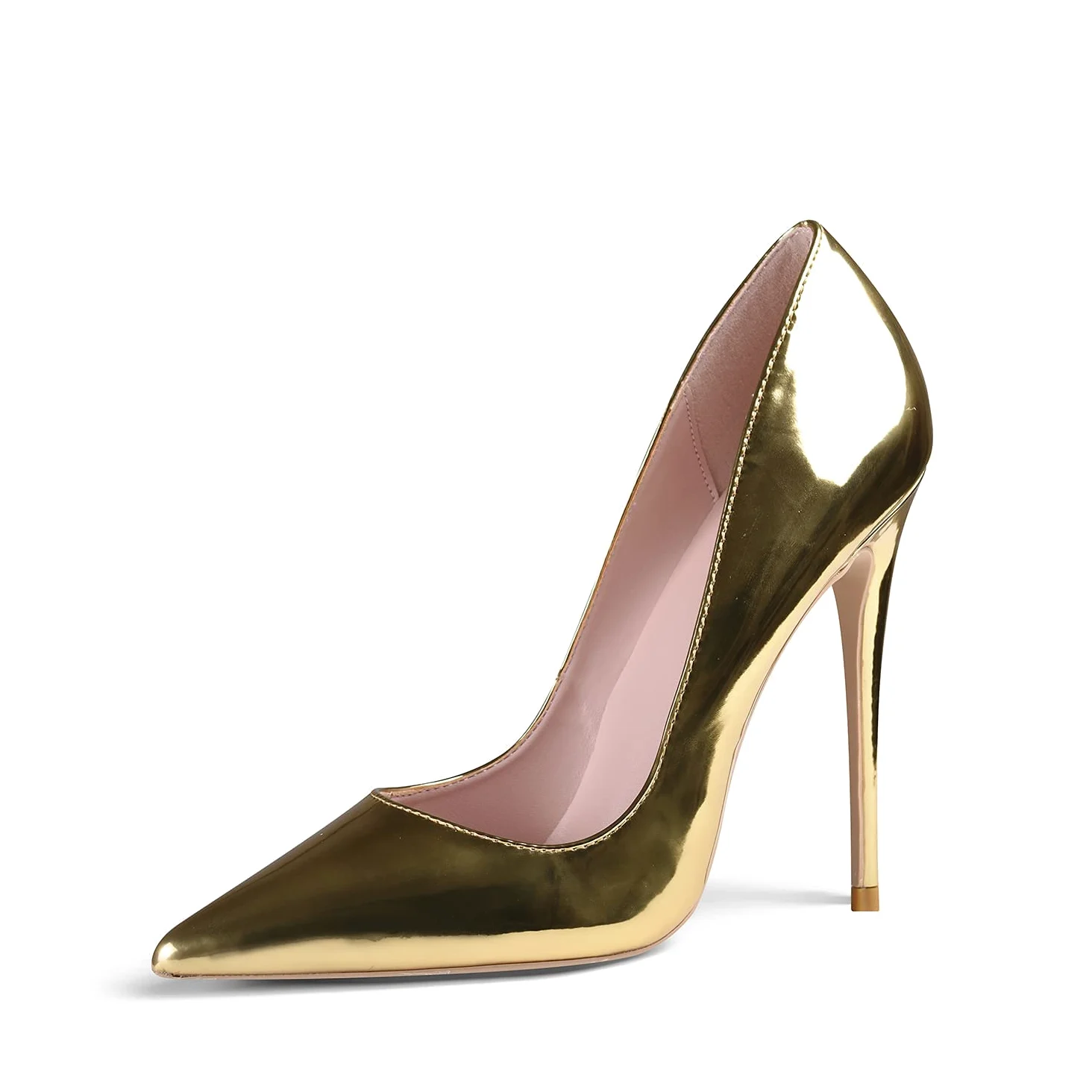Zhabtuc Mujer Zapatos de Tacón 12 CM Sexy Stilettos con Punta Aguda Cerrada Tacón de Aguja para Fiestas, Bodas