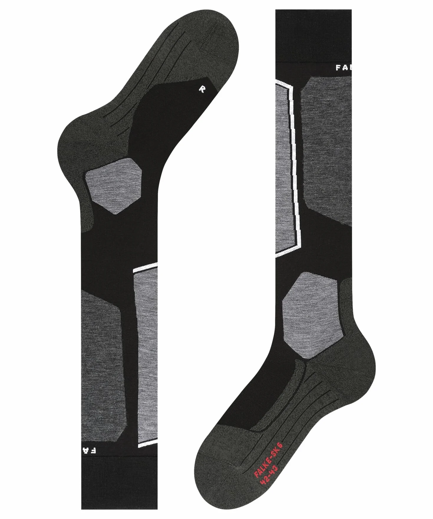 FALKE Sk6 Pro M Kh Lana Hilo Funcional Finos Cálidos Calcetines de esquí Hombre (Pack de 1)