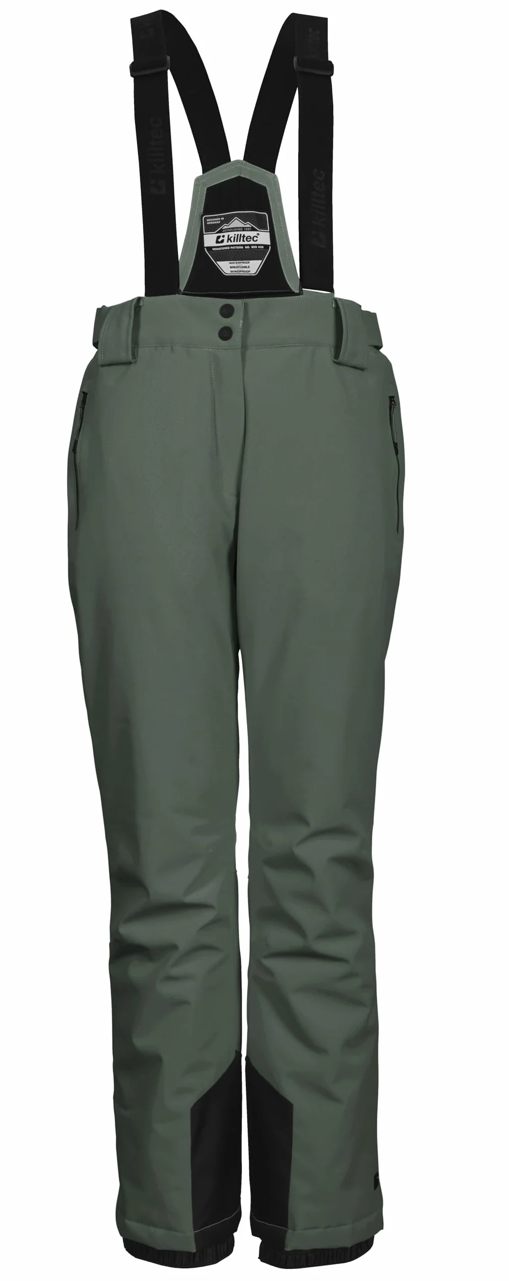 Killtec Ksw 249 Wmn Ski Pnts Pantalones de esquí con Tirantes extraíbles, protección en los Bordes y paranieves, Color Gris, 42 para Mujer