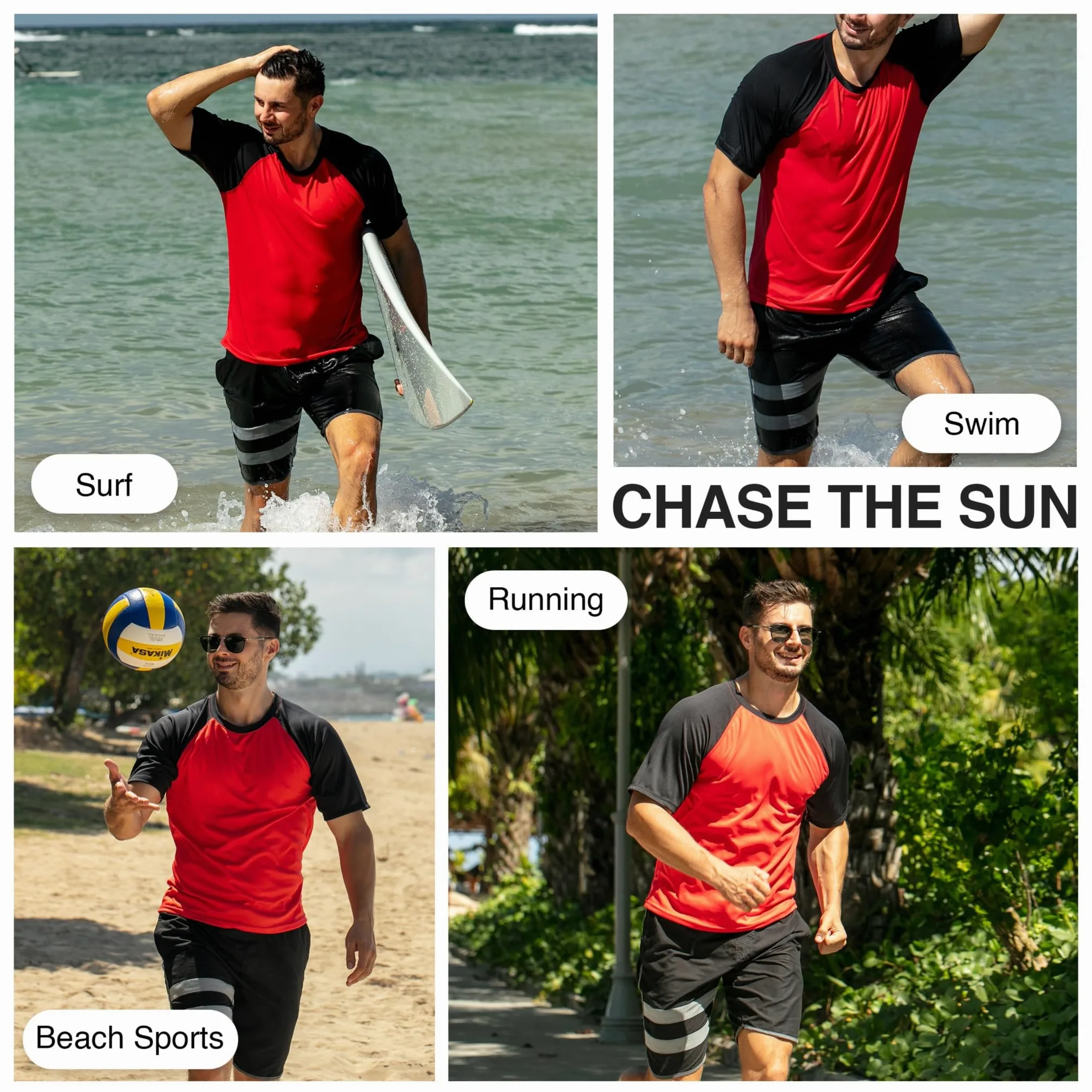 Kanu Surf CB Rashguard UPF 50+ - Camisetas de Natación (Talla Regular Y Extendida) CB (UPF 50+ 50) CB Rashguard UPF 50+ UPF 50+ Camisa de protección de Sarpullido Hombre
