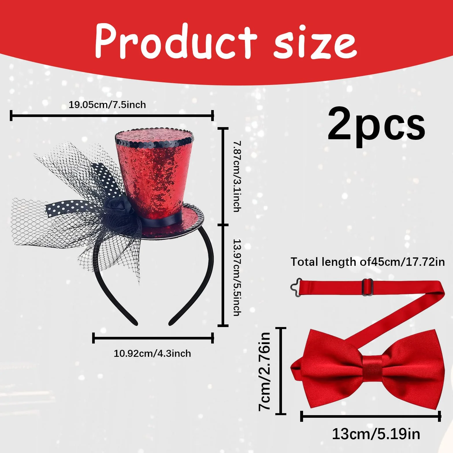 Mini sombrero de fiesta con banda para el cabello, adorno brillante de 19x8 cm, ideal para disfraces de Halloween, bodas y eventos retro, accesorio elegante para mujeres