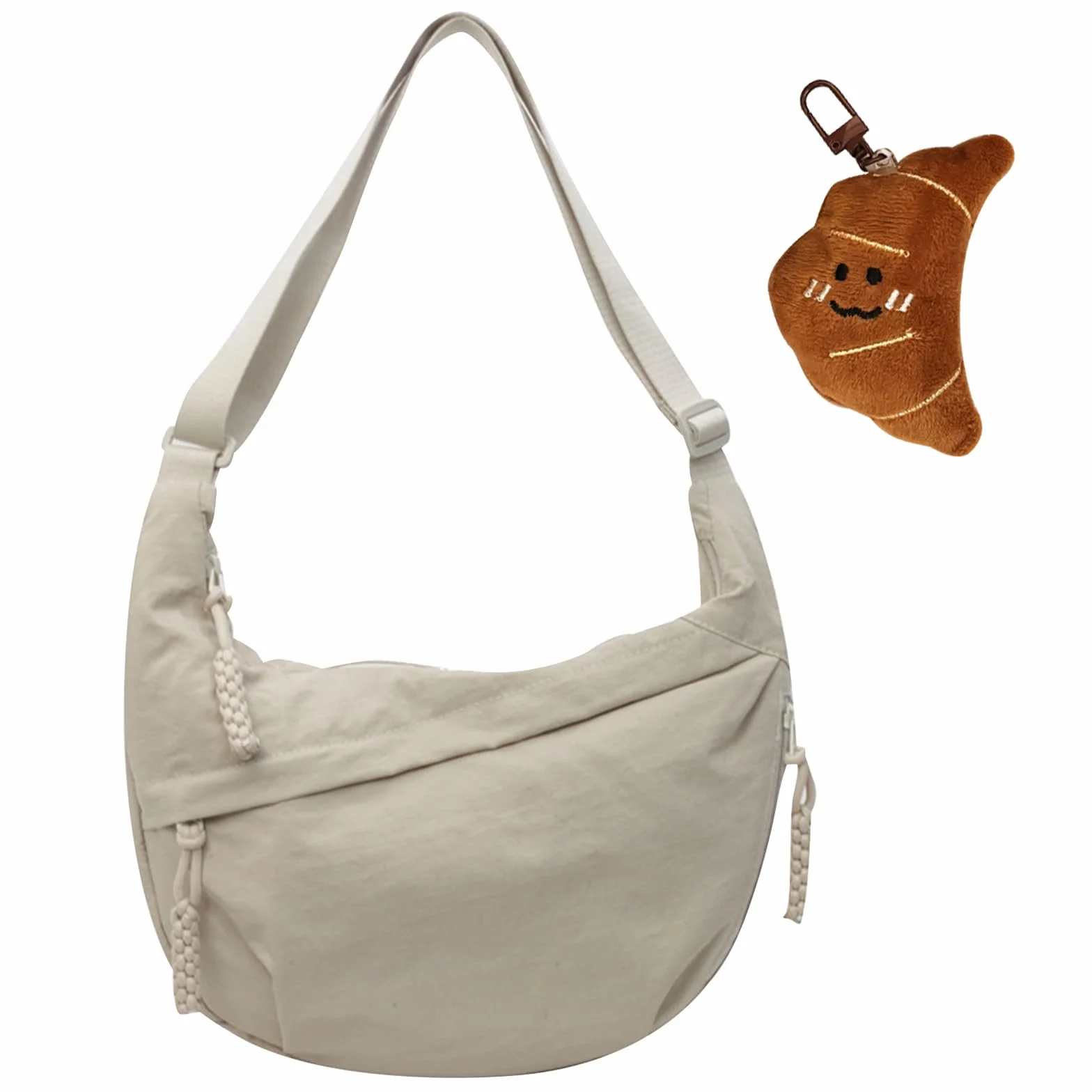 TYXHXTF Bolso de Media Luna para Mujer, Bandolera con Correa de Hombro Ajustable, para Viaje, Compras, Escuela, Oficina