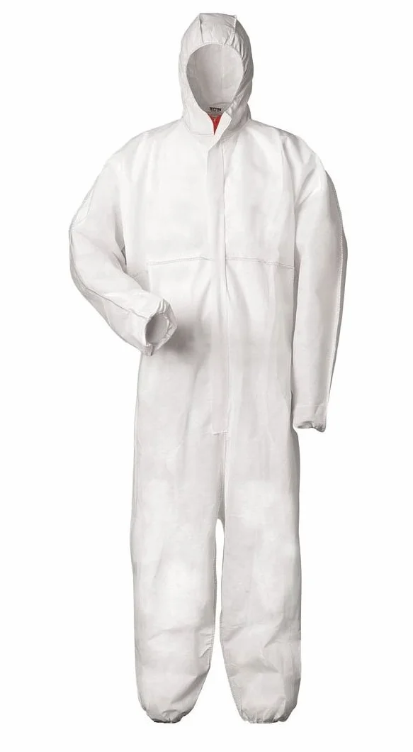Mono protector con capucha (protege contra químicos, polvo y partículas nucleares; antiestático, categoría 3, tipo 5 y 6), weiß, xx-large