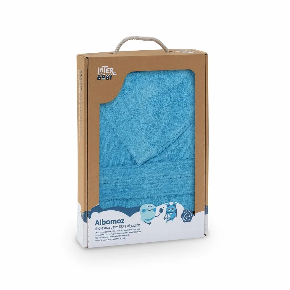 Interbaby Albornoz Liso Unisex Infantil Bebé-Niños