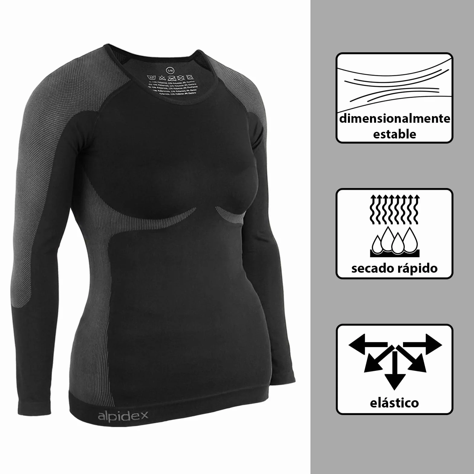 ALPIDEX Ropa Interior térmica Mujer cálido Funcional Transpirable esquí Deportes Conjuntos térmicos Invierno otoño