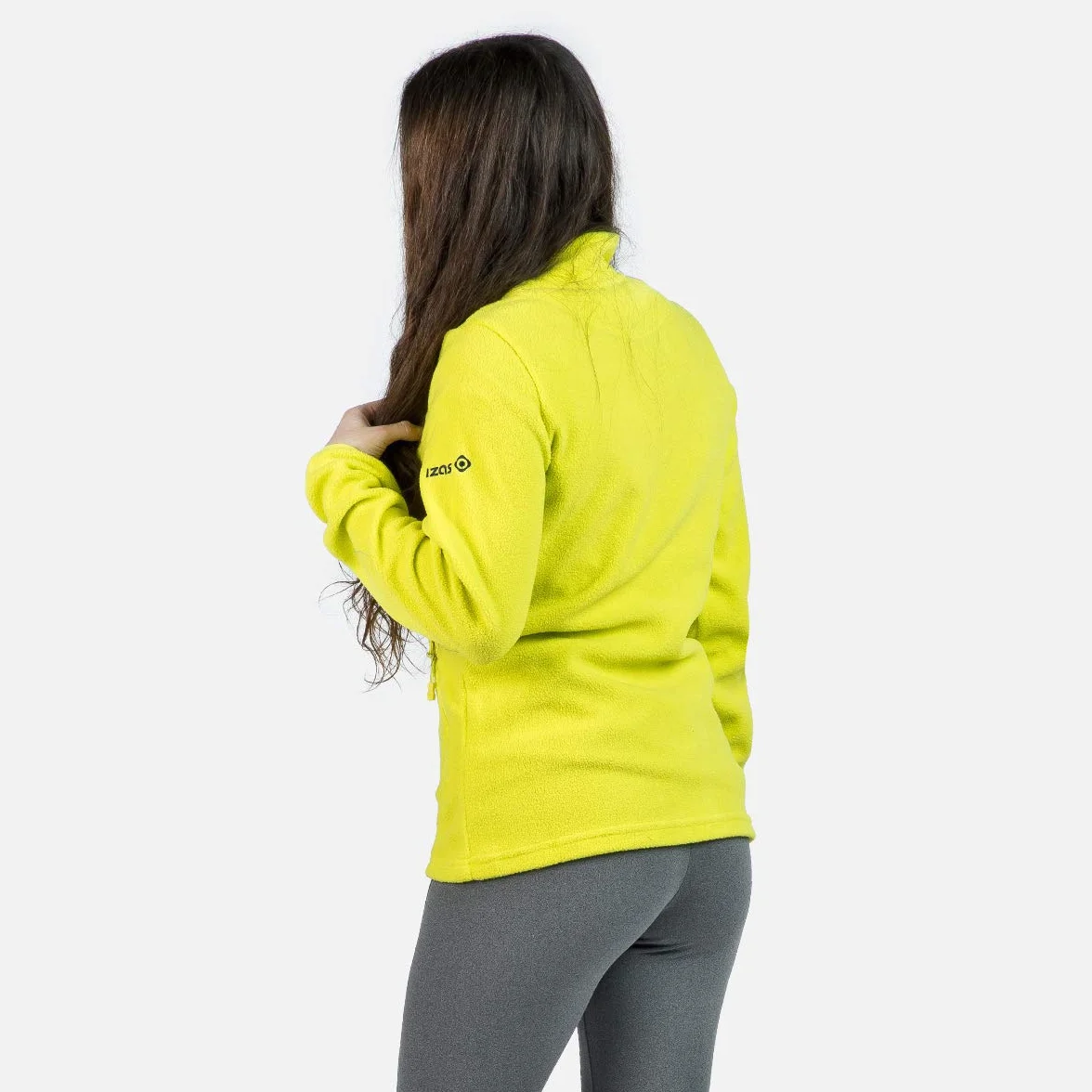 Izas Chaqueta de Forro Polar Deportivo para Mujer Tejido Perchado Cuello Alto Cremallera