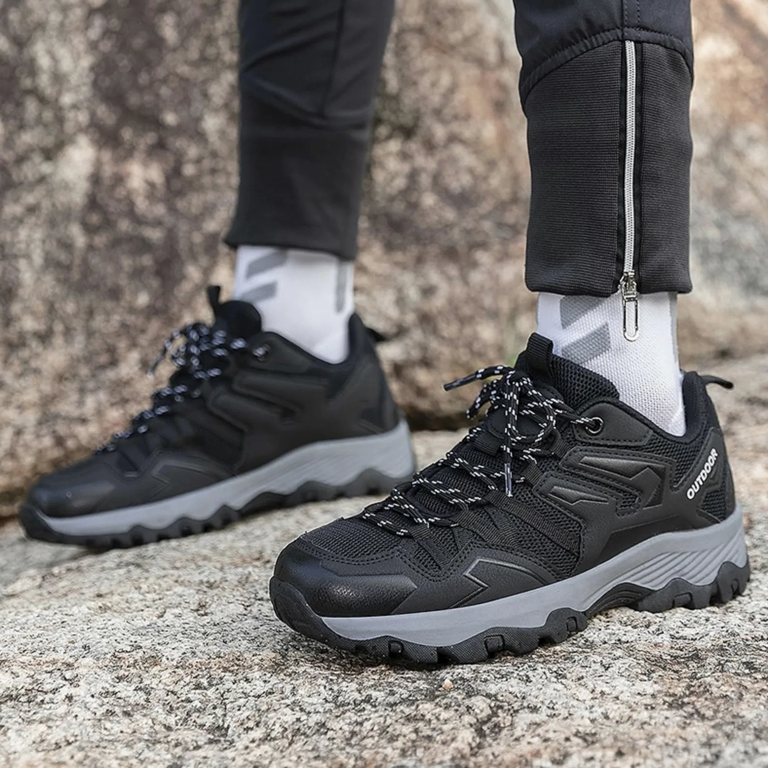 AONEGOLD Zapatillas de Senderismo para Mujer y Hombre Zapatos de Montaña Zapatillas de Trail Running Ligeras Transpirable Antideslizante Impermeables Zapatos de Trekking