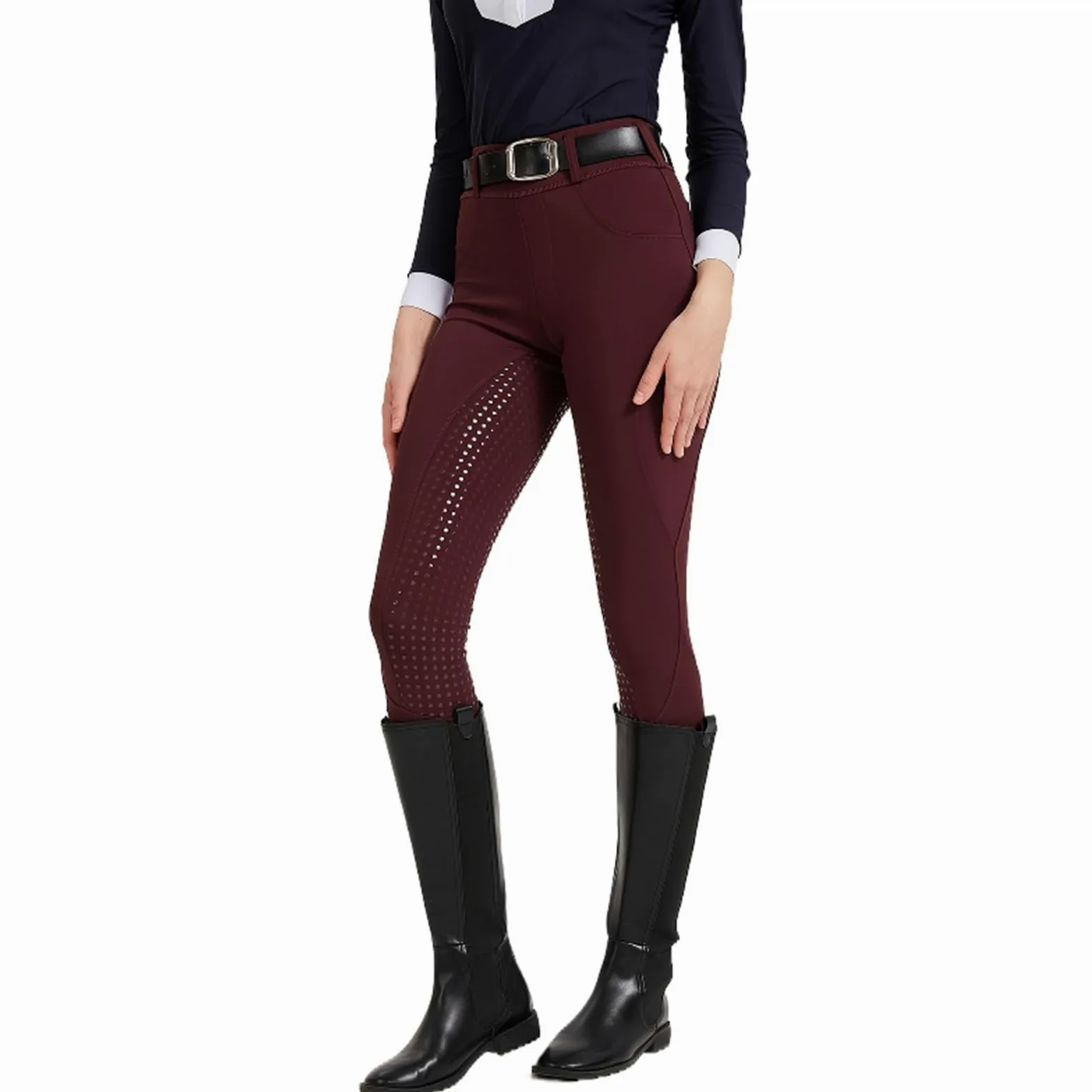 Pantalones de Montar Pantalones de equitación Cintura Alta for Mujer, Pantalones ecuestres Antideslizantes Silicona con Control Barriga, Ropa Ajustada Verano