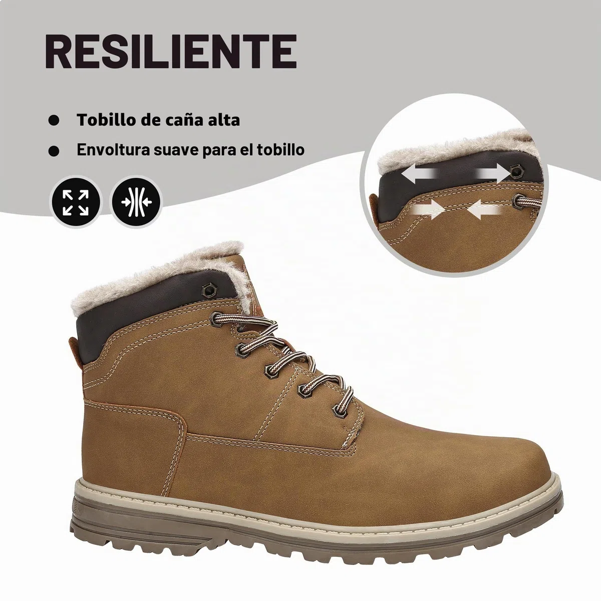 Mishansha Botas de Nieve Hombre Mujer Invierno Amarillo Gr.45
