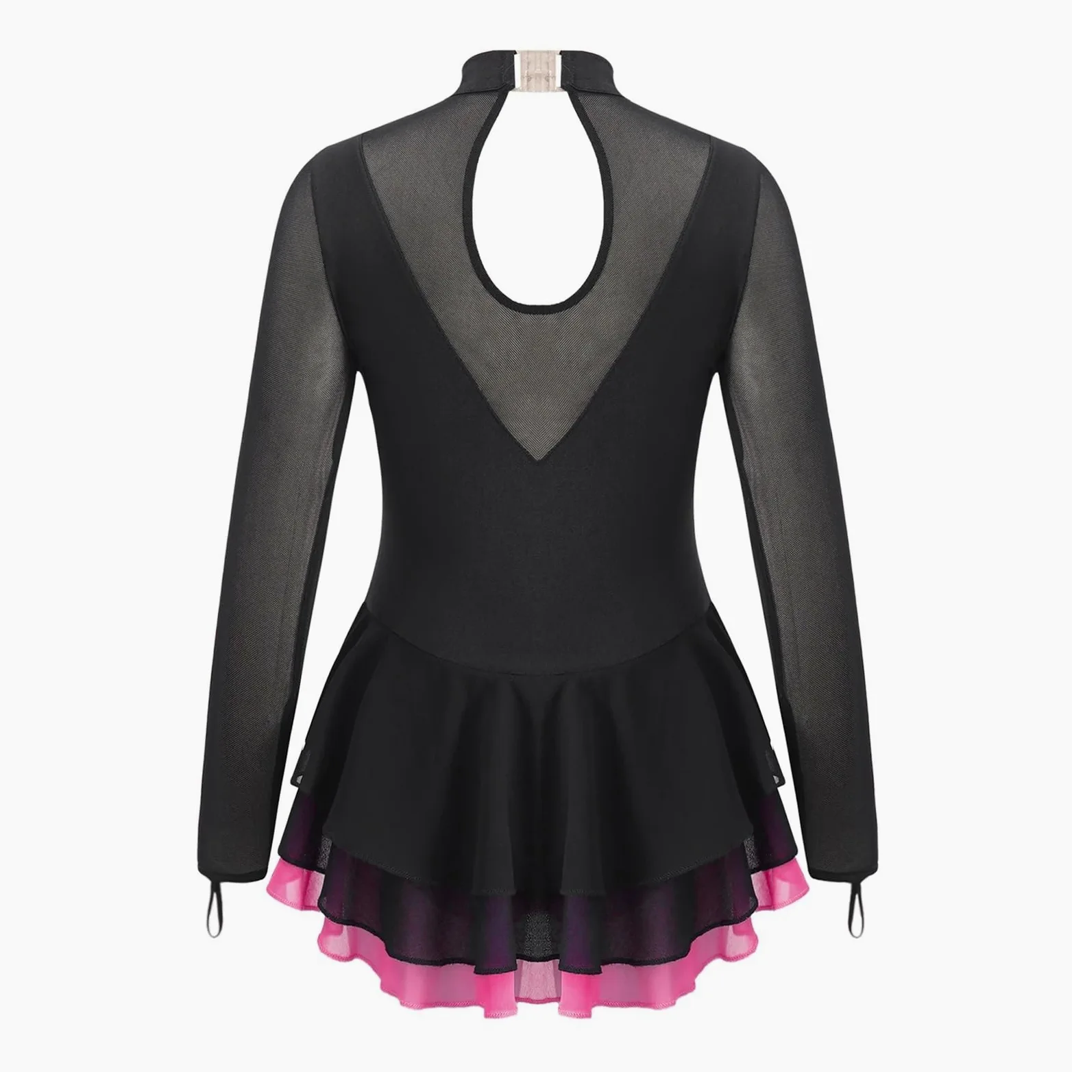 Vestido de Patinaje Artístico Malla de ballet y gimnasia for niñas, con diamantes de imitación, for patinaje artístico, baile de salón, entrenamiento y rendimiento