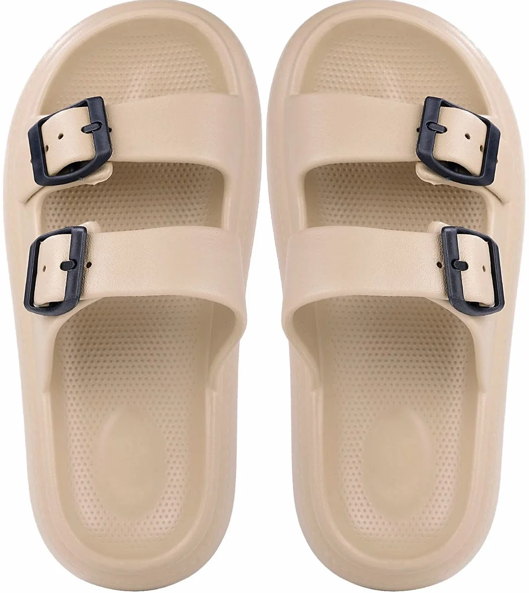 Gaatpot Zapatilla de Baño Niños Niña Chanclas Zapatos de Playa y Piscina Ajustable Doble Hebilla Sandalias Antideslizantes