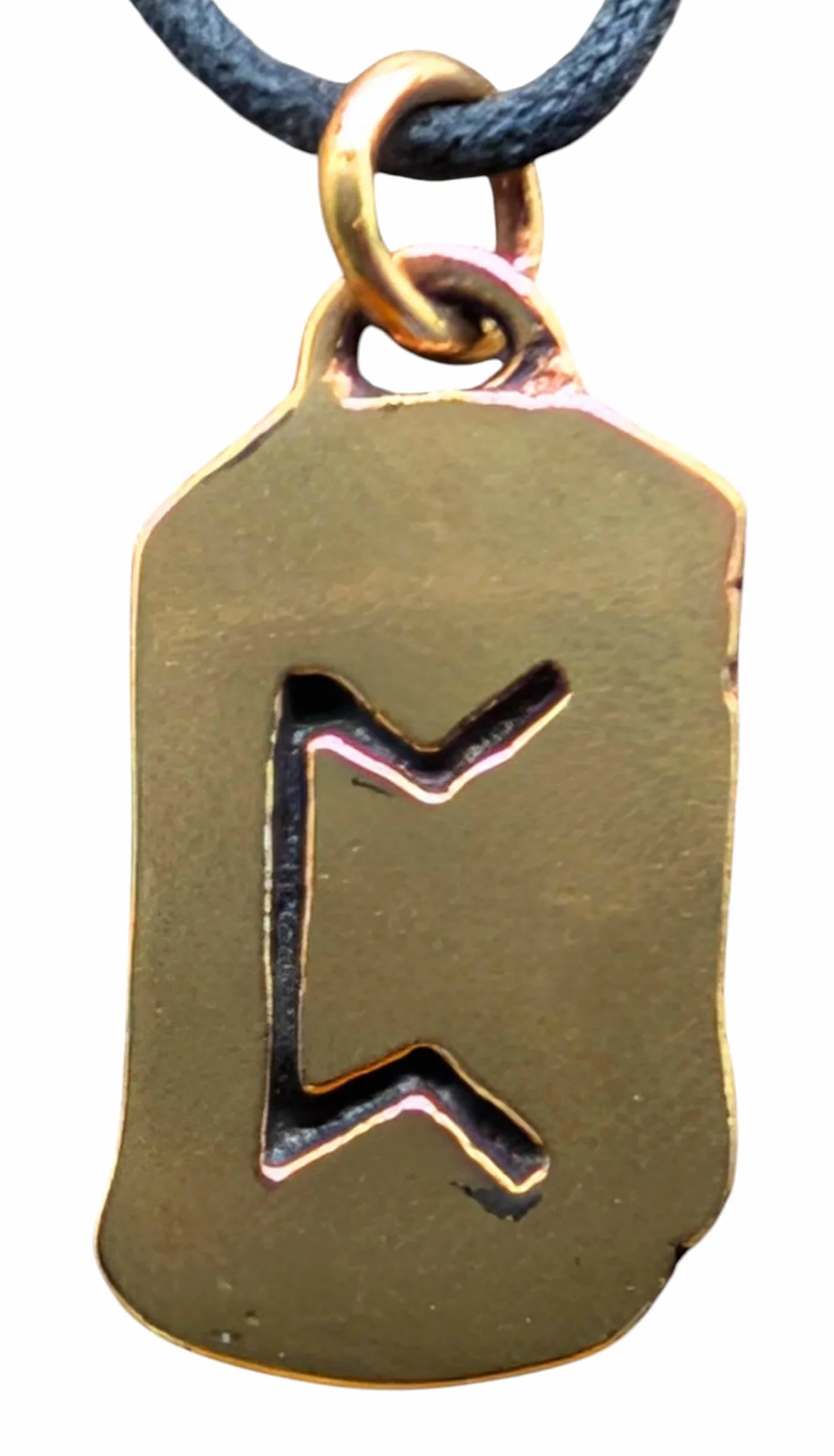 Kiss of Leather Colgante Runa Perthro de bronce nº 100, Bronce