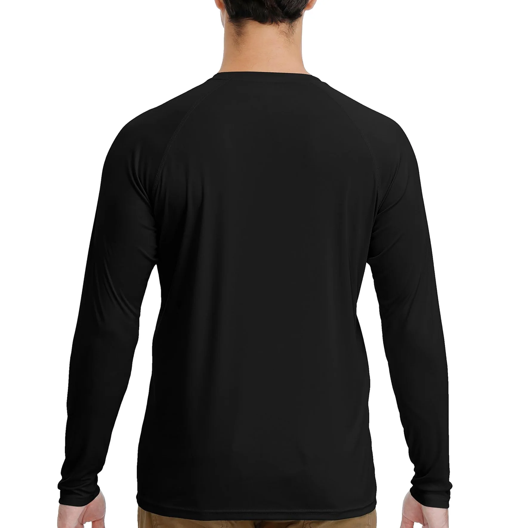 MOHEEN Camiseta de manga larga para hombre con protección solar UPF 50+, de secado rápido, para senderismo, pesca, natación, tallas M-3XL