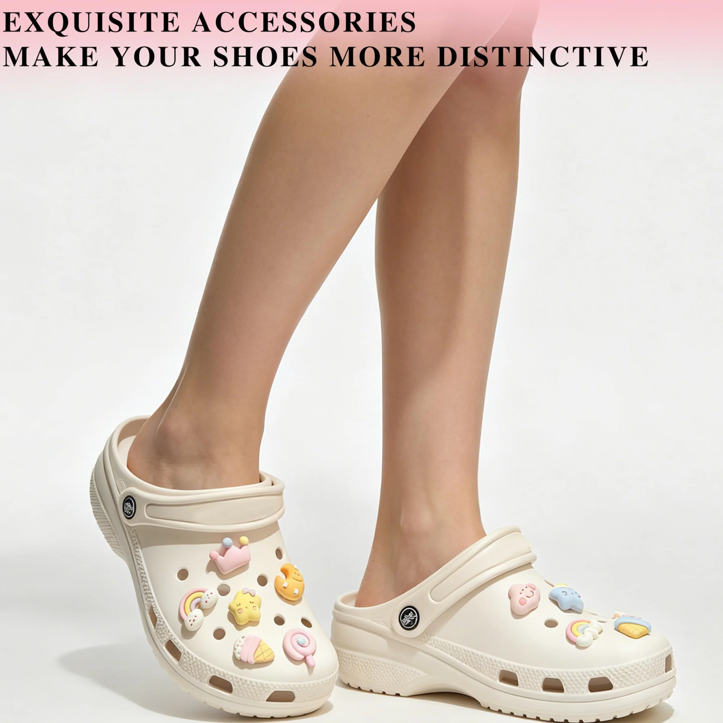 Juego de 12 piezas de charms de zapatos con purpurina, para de PVC, compatible con zuecos, sandalias, para niños, niñas, mujeres, juego de conectores para decoración individual de
