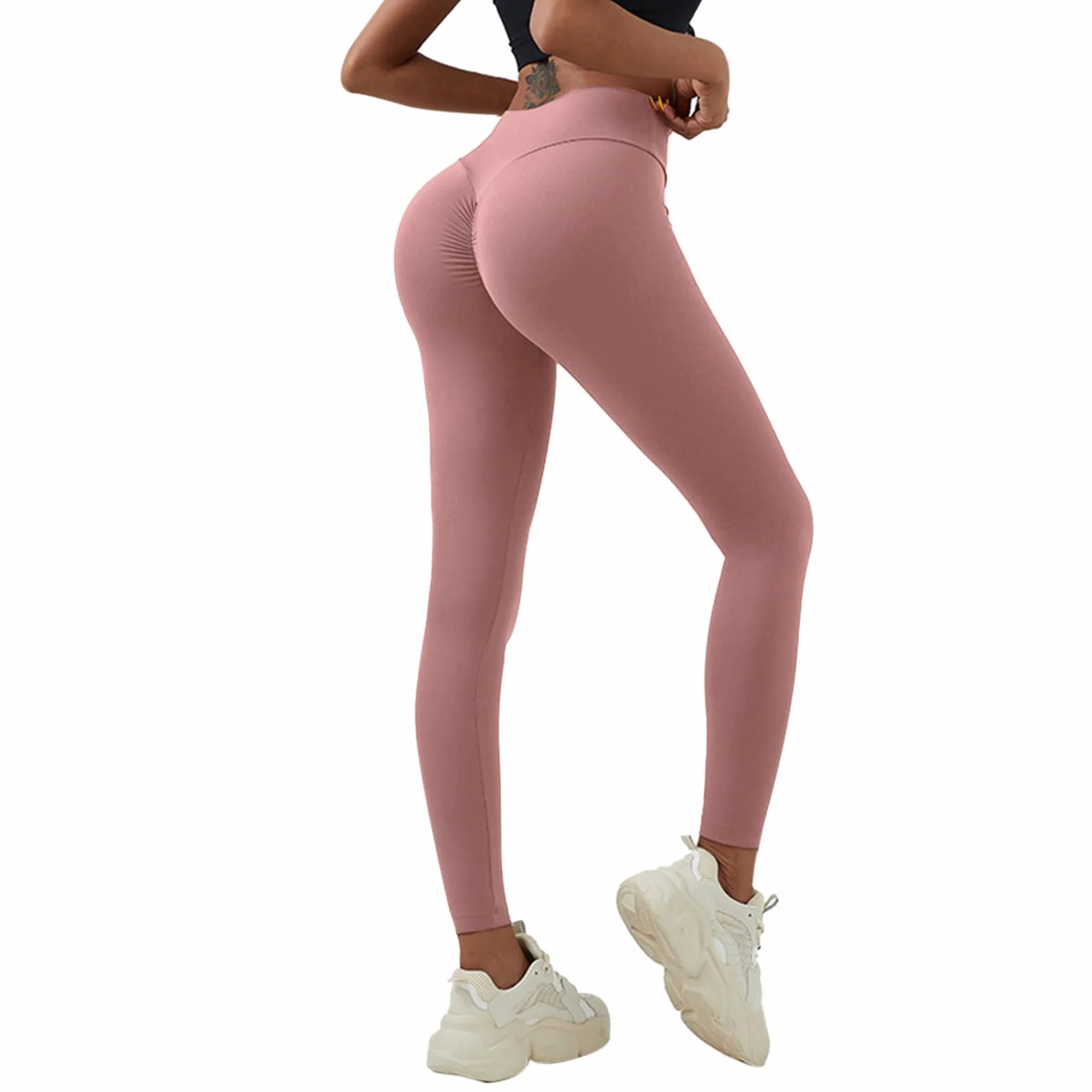 Leggings Deportivos Mujer Push Up Pantalones Cintura Alta Leggings Scrunch Butt Mallas Anticeluliticos Sin Costuras Opaco Pantalones Gym Yoga Fitness Jogging