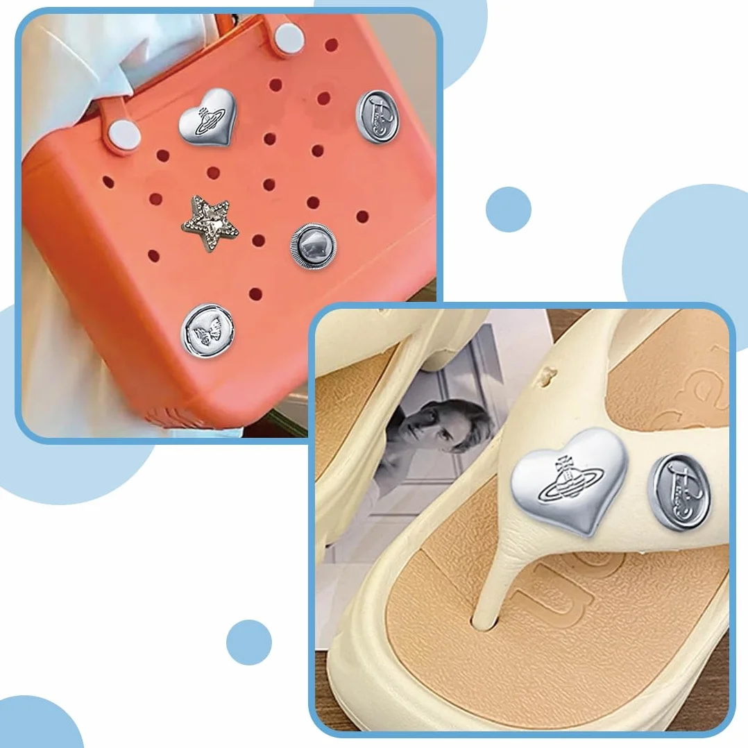 CATOR 11 Piezas Adornos de Zapatos, PVC, Floral, Unisex, Trendy, Sin Piedras, Compatibles con Zapatos y Pulseras de Niñas, Regalos de Fiesta