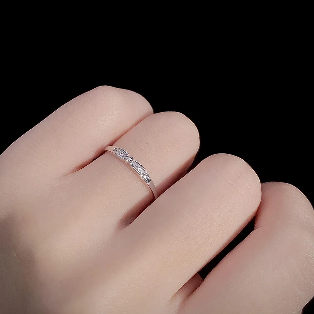 KnSam Anillo de boda auténtico, oro 750, clásico, con diamante, platino PT950, anillo de compromiso, talla 47-65