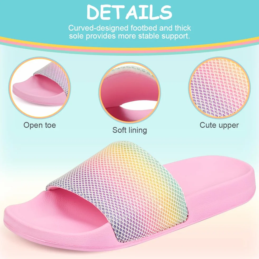 AOOWU Chanclas Niña, Zapatos de Ducha Niña, Playa Piscina Verano Zapatos, Baño Sandalias para Piscina, Ligero Antideslizante Sandalias para Playa y Baño, Sandalias Ni Niña para Tamaño 30-31
