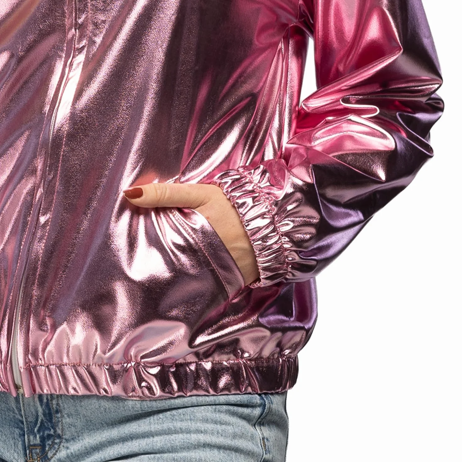 Boland Chaqueta rave metalizada disfraz retro hombre mujer fiesta carnaval