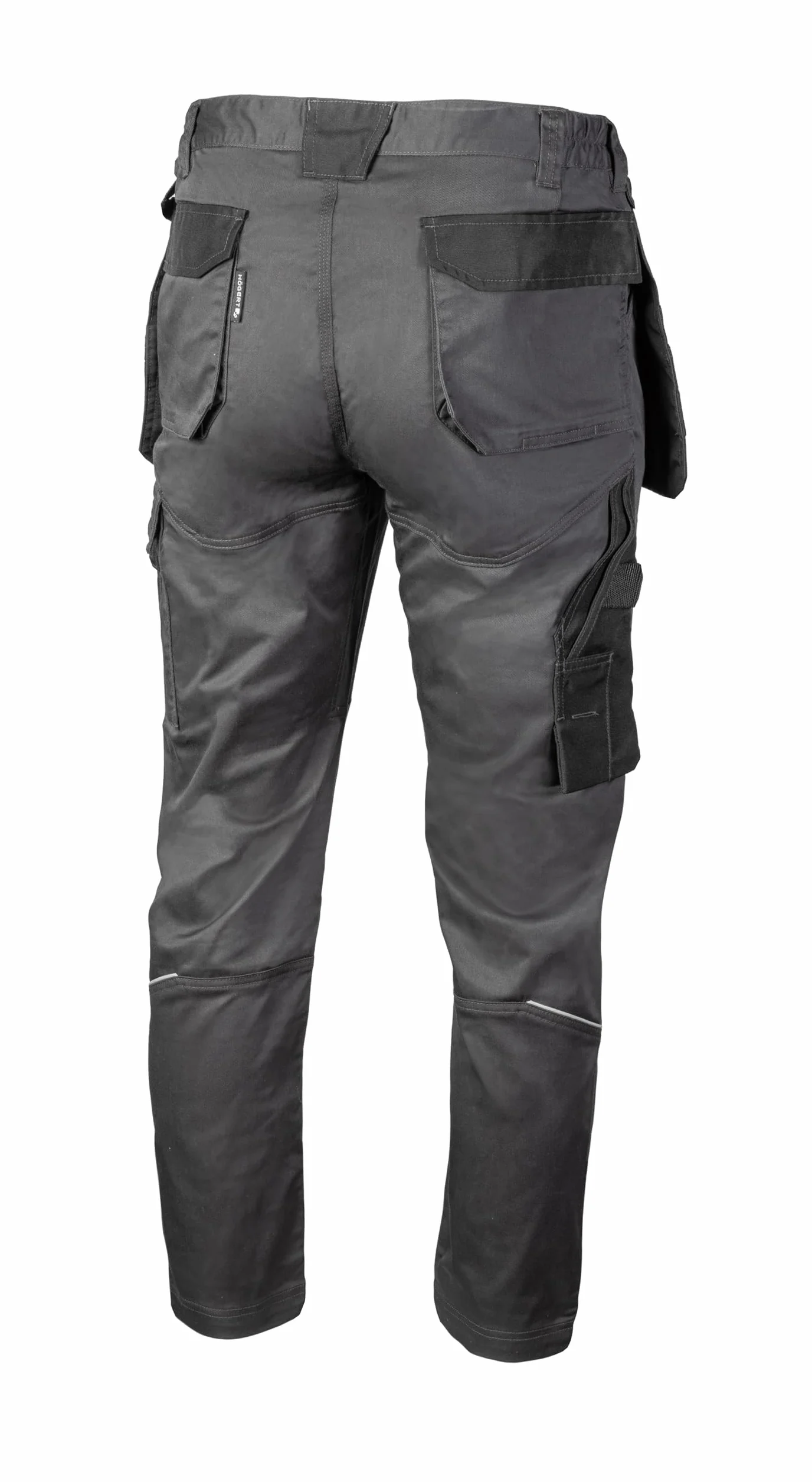 Högert Technik HASSO Pantalones de Trabajo, Pantalones de Seguridad, elásticos, Reforzados, Gris Oscuro, Resistentes, Bolsillos para Herramientas, Rodilleras, Pantalones de construcción,