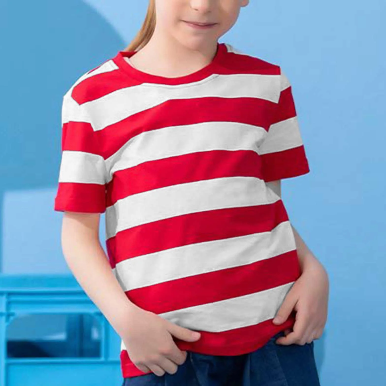 Camisetas Niños Top Camiseta de Manga Larga Niñas Verano Camisetas con Rayas Mangas Cortas, Bloque de Color, Cuello Redondo de Moda Suéter Tops Blusa Casual