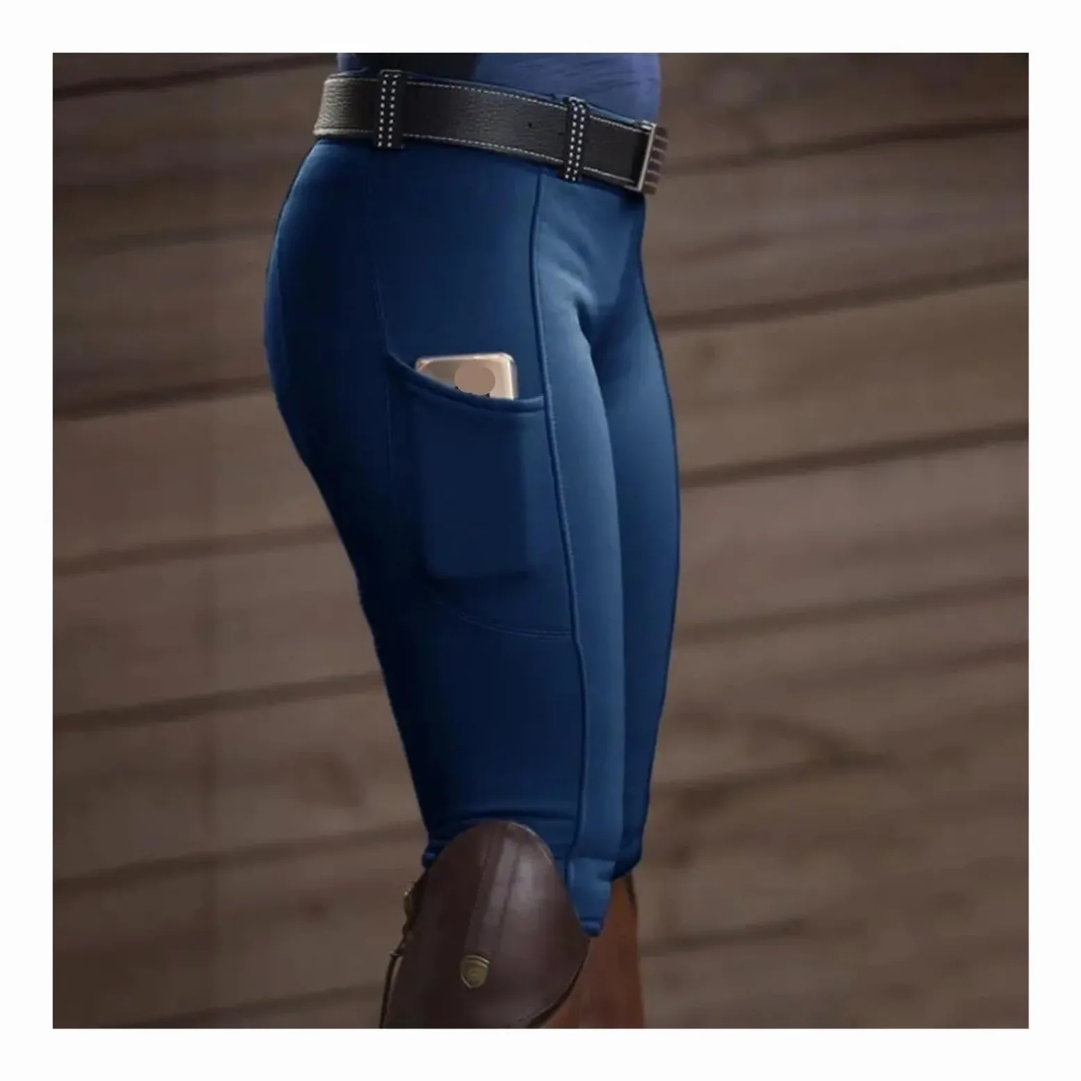 Mallas de equitación con Bolsillo y realce Cadera for Mujer, Pantalones, calzas ecuestres para Montar A Caballo Y Entrenar