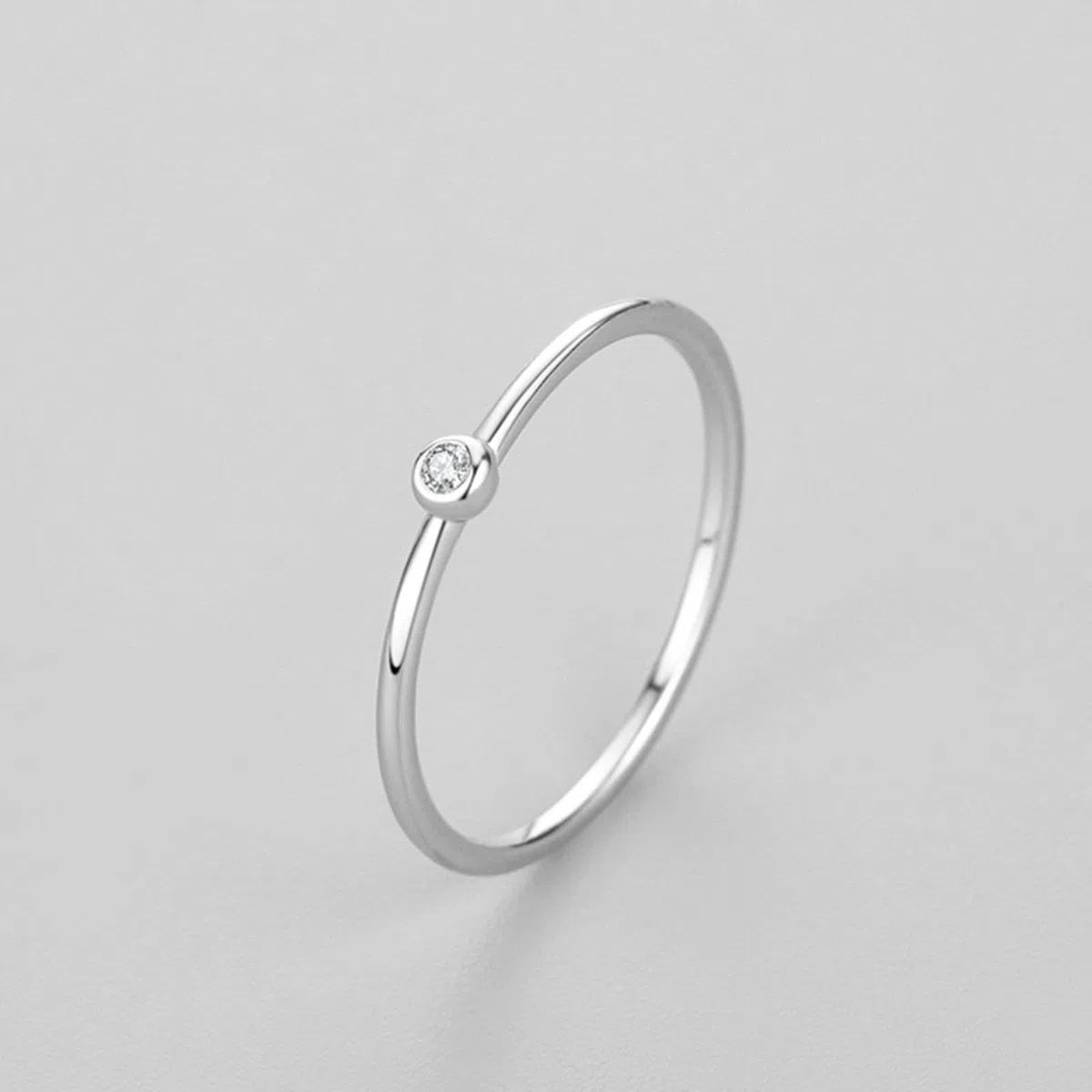 KnSam Anillo de boda auténtico, oro blanco 9 K/14 K/18 K, anillo de compromiso, clásico, fino con diamante, para parejas, Au 375/585/750, oro blanco, talla 47-65